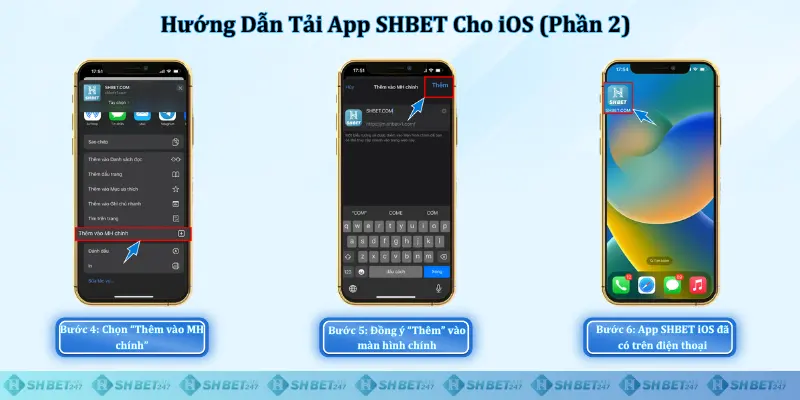 Hướng dẫn thêm app SHBET iOS vào điện thoại